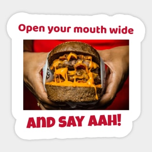 Open your mouth and say AAH! Sticker